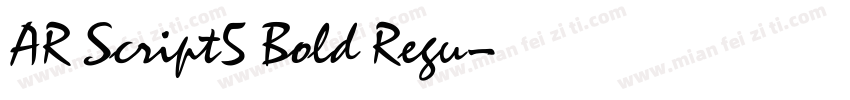AR Script5 Bold Regu字体转换